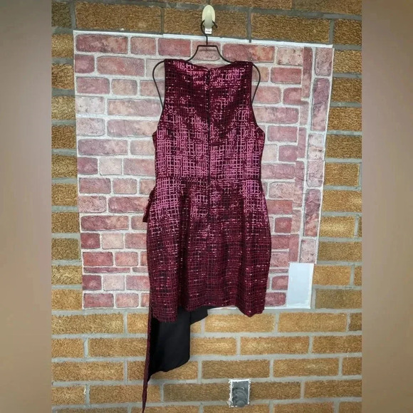 ONE33 SOCIAL FUCHSIA SEQUIN WITH SIDE BOW/SASH EVENING DRESS SZ 12 - Picture 9 of 16